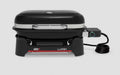 Weber Lumin Compact 1502044 Draagbare compacte elektrische grill, tot 315 °C, met dekselthermometer, geëmailleerd gietijzeren rooster, 43 x 32 cm grilloppervlak, zwart(zonder standaard/Lumin Compact 2026)