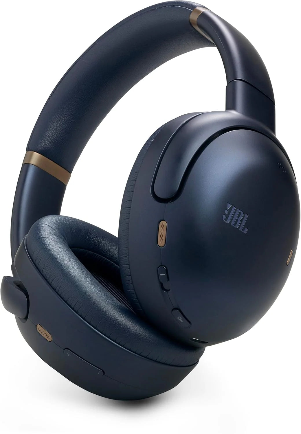 JBL Tour One M3 draadloze over-ear Bluetooth-koptelefoon met True Adaptive Noise-Cancelling, 70 uur afspeeltijd, comfortabele pasvorm, JBL Spatial 360 Sound met head tracking, USB-C compatibel, zwart(Blauw)