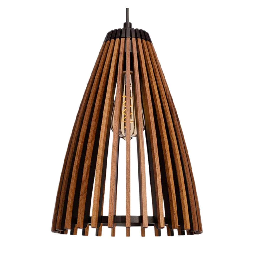 "Moderne Houten Hanglamp met Strak Design"