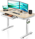 Wiltec bureautafel in hoogte verstelbaar met 1 motor laadstation, geheugenfunctie, botsbeveiliging en zit/sta-memory 1180 x 600 mm