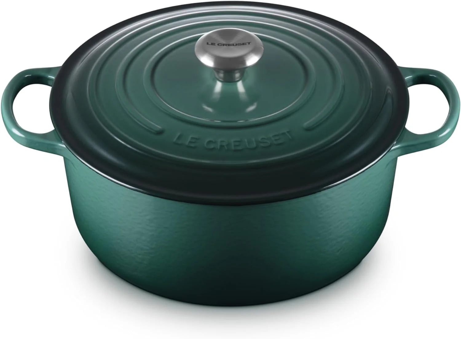 LE CREUSET Kenmerkende geëmailleerde gietijzeren ronde braadpan met deksel, 20 cm, 2,4 liter, Marseille-blauw, 211772020(Artichaut/28cm)