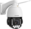 PTZ 4K Outdoor-beveiligingscamera met 30x optische zoom, 30x nachtzicht, 300 voet nachtzicht, RTSP WiFi Wireless IP-camera, 8 MP, 360° automatische tracking, detectie