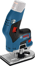 Bosch Professional 12V System accukantenfreesmachine GKF 12V-8 (incl. 2x 3,0Ah-accu + snellader, spantang 8 mm, steeksleutel, in L-BOXX 136)(solo, met 8mm freesspindel/in een doos)