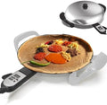 Elektrische bakplaat - anti-aanbakpan en koekenpan met instelbare digitale warmteregeling voor gelijkmatige warmteverdeling, ideaal voor koken en pannenkoeken