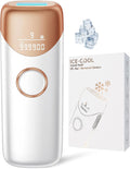Ubroo Laserontharing, IPL ontharingsapparaat met 5 ℃ ijskoeling, laser ontharing thuis voor vrouwen en mannen, gebruik lichaamsbenen oksels (goud)(Goud)