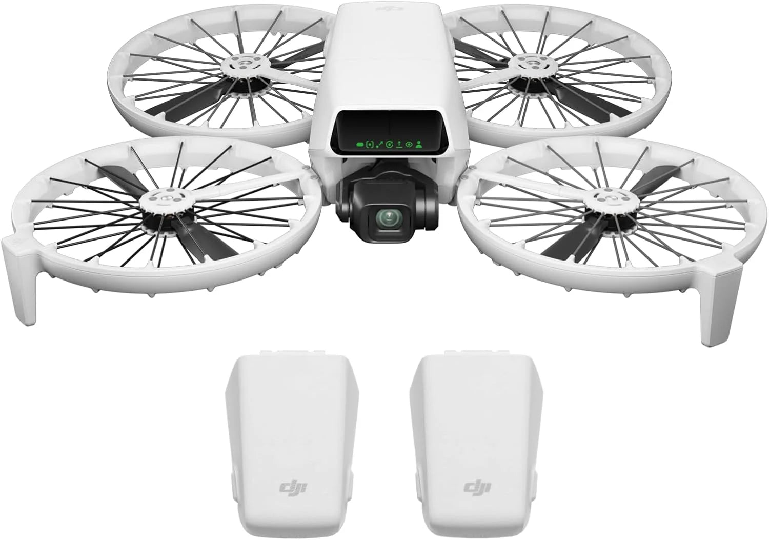 DJI Flip Combo met twee batterijen zonder scherm‑afstandsbediening, drone met 4K UHD-camera voor volwassenen, palmstart, automatische terugkeer, intelligente vlucht, 2 batterijen