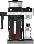 Ninja Prestige 2-in-1 koffiezetapparaat met ingebouwde melkopschuimer voor filterkoffie en capsules, maak lattes, ijskoffie en flat whites, Zwart CFN802EU