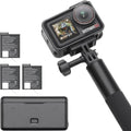 DJI Osmo Action 5 Pro Standard Combo, waterproof camera with 1/1.3" sensor, 4K/120fps video, subject tracking, stabilization, two OLED touch screens, action camera 4K ideal for sports, vlog(Adventure Combo)
