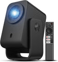 TCL C1 Beamer 4K-geschikt, Officieel Google TV (APV/Netflix), Slimme Beamer 1080P Full HD, Autofocus/Keystone/Dolby 8W/WLAN/Bluetooth, 285° Draaibaar, voor Telefoon, TV, Thuisbioscoop