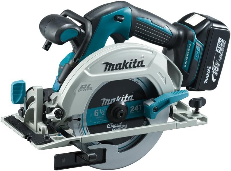 Makita DHS680Z Accu-Handcirkelzaag, Zonder Accu/Oplader, 680 W, 18 V, Blauw(mit 2x Akku 4,0 Ah/Oplader in Makpac)
