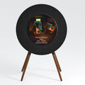 Record R1 Bluetooth-luidspreker in vinylstijl, 2.1 stereo hifi, albumkunstanimatie met dynamische stemmingsteksten, wifi en bluetooth, home audio en decor