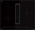 KKT KOLBE IND600DRAFT Inductiekookplaat met geïntegreerde afzuigkap, 638 cbm/h, 60 cm, inductiekookplaat, 7,4 kW, 4 zones, 9 niveaus, frameloos(IND600DRAFT/zwart)