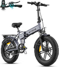 ENGWE Opvouwbare Elektrische Fiets met 48V 13Ah Verwijderbare Accu, Actieradius van 50-120 km E-bike，20“×4.0” Fat Tire 7 Versnellingen ebike voor Elk Terrein(Grijs)