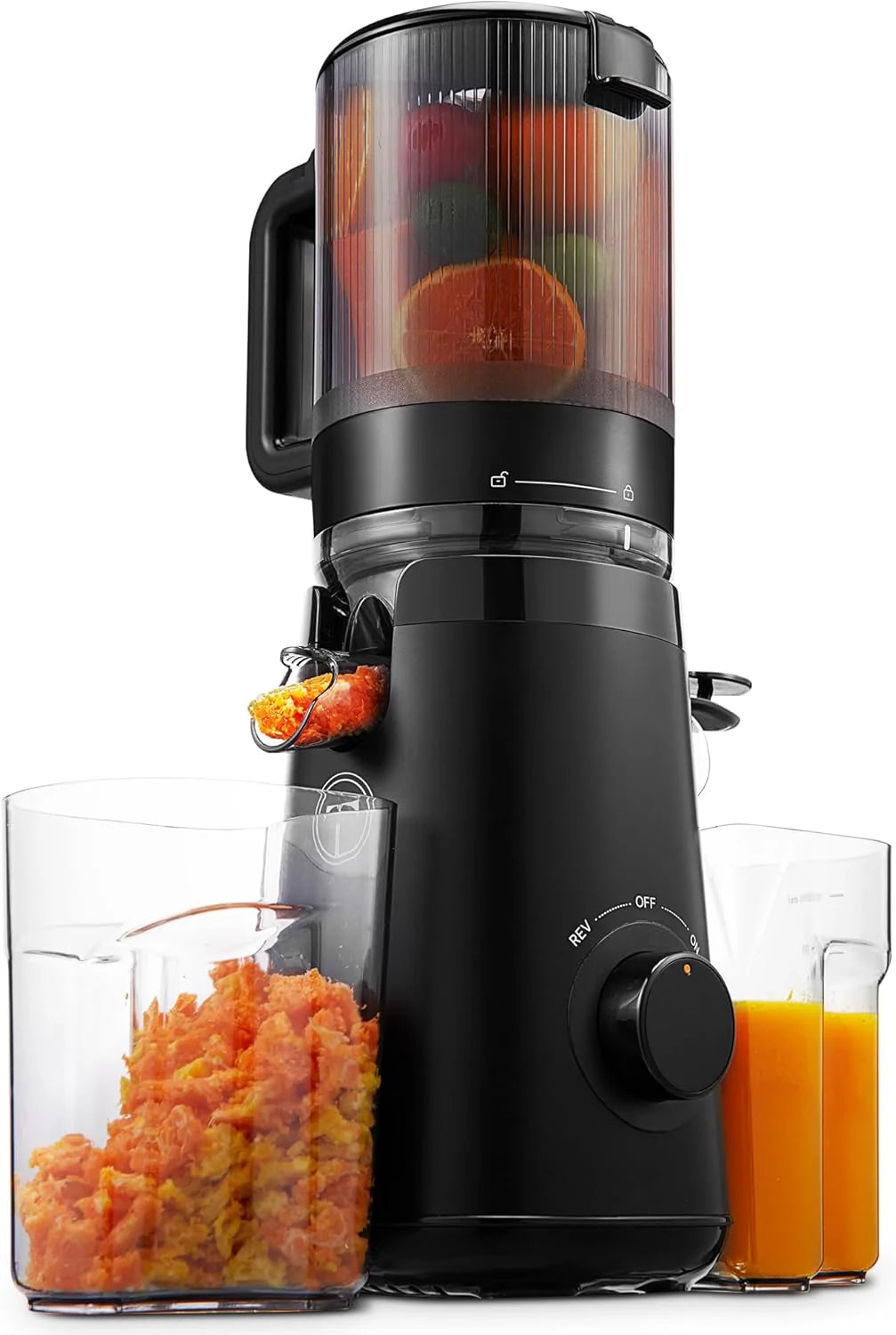 TUUMIIST Sapcentrifuge met extra groot vulkanaal van 13,5 cm(Black)