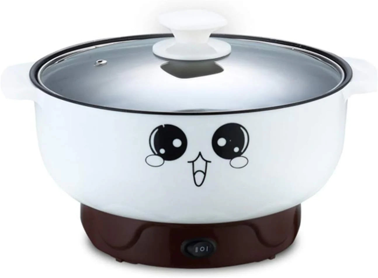 4-In-1 Multifunctionele Elektrische Koekenpan Anti-Aanbak Roestvrij Staal Hot Pot Noedels Rijstkoker Gestoomde Eieren Soep Pot MINI Verwarmings Pan Koken Gebakken,With steamer,3.6L 26CM(2.8L 22CM/Without steamer)
